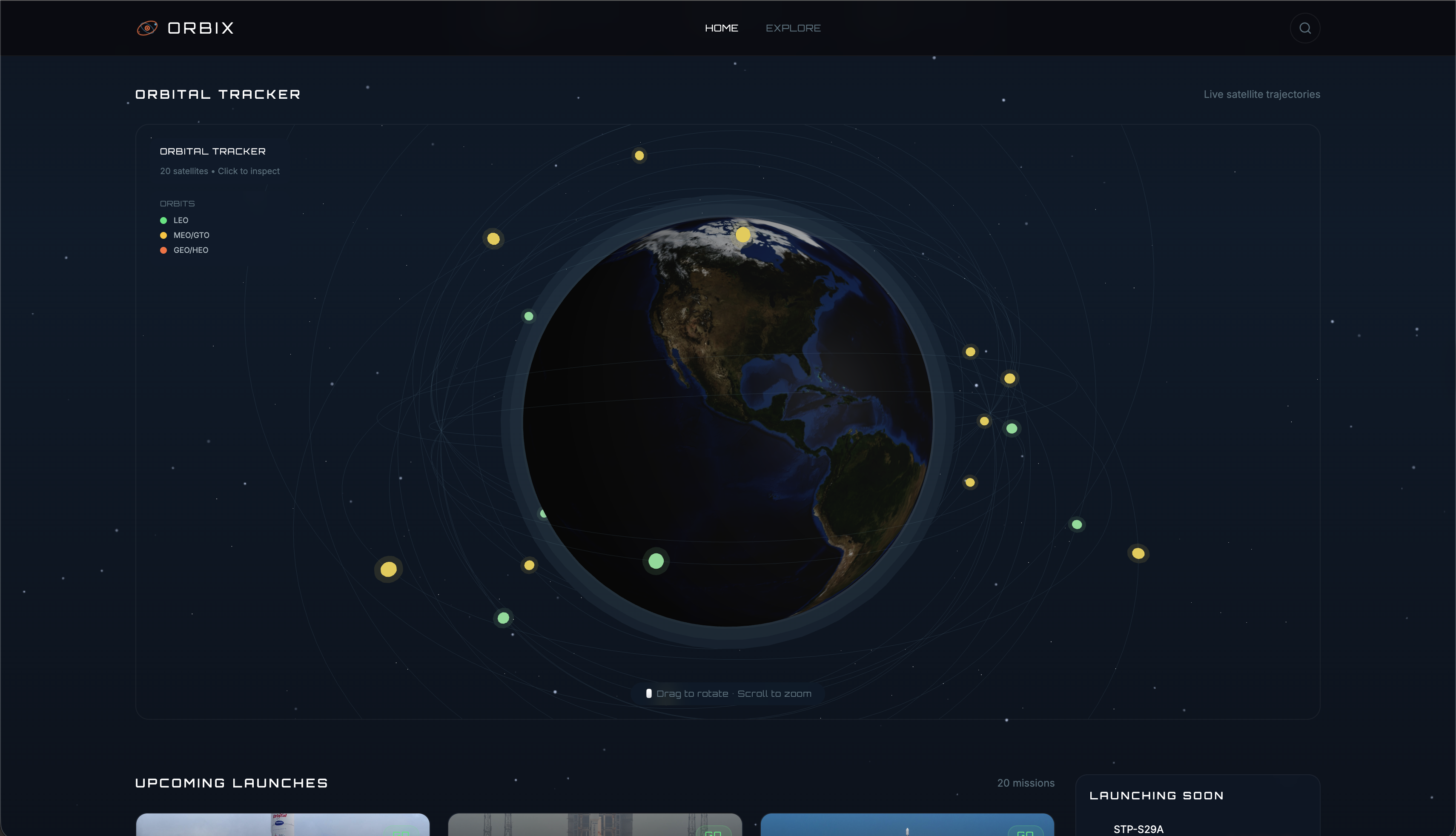 Orbix 3D globe interface